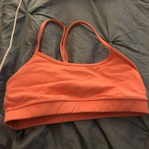 Orange/peach lululemon sports bra